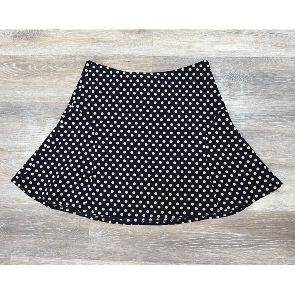 Outback Red Sz S Black A Line Polka Dot Flared Skirt